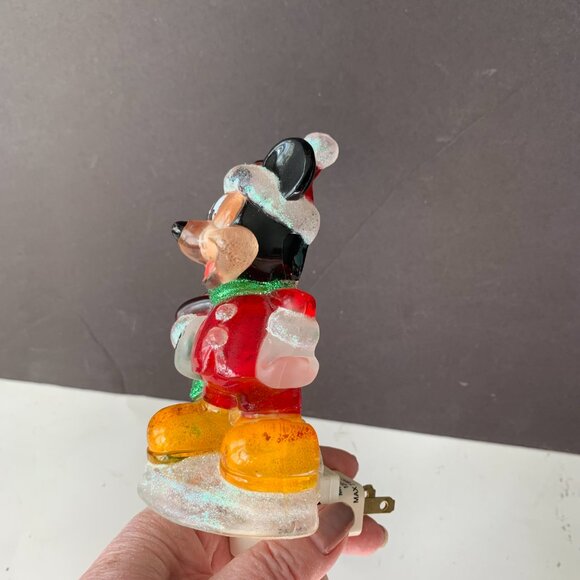 Vintage Mickey Mouse Christmas Tree Night Light!!! Works as pictured. - Picture 3 of 6